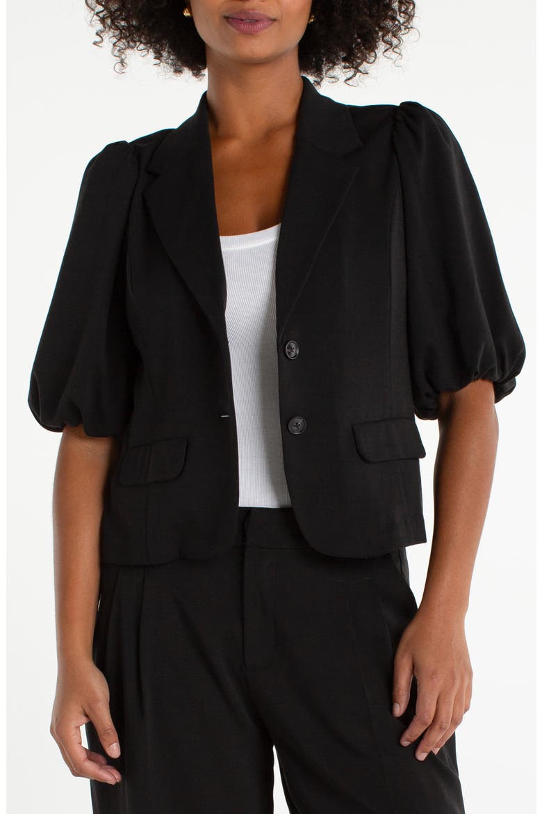 Balloon Sleeve Blazer, Main, color, BLACK