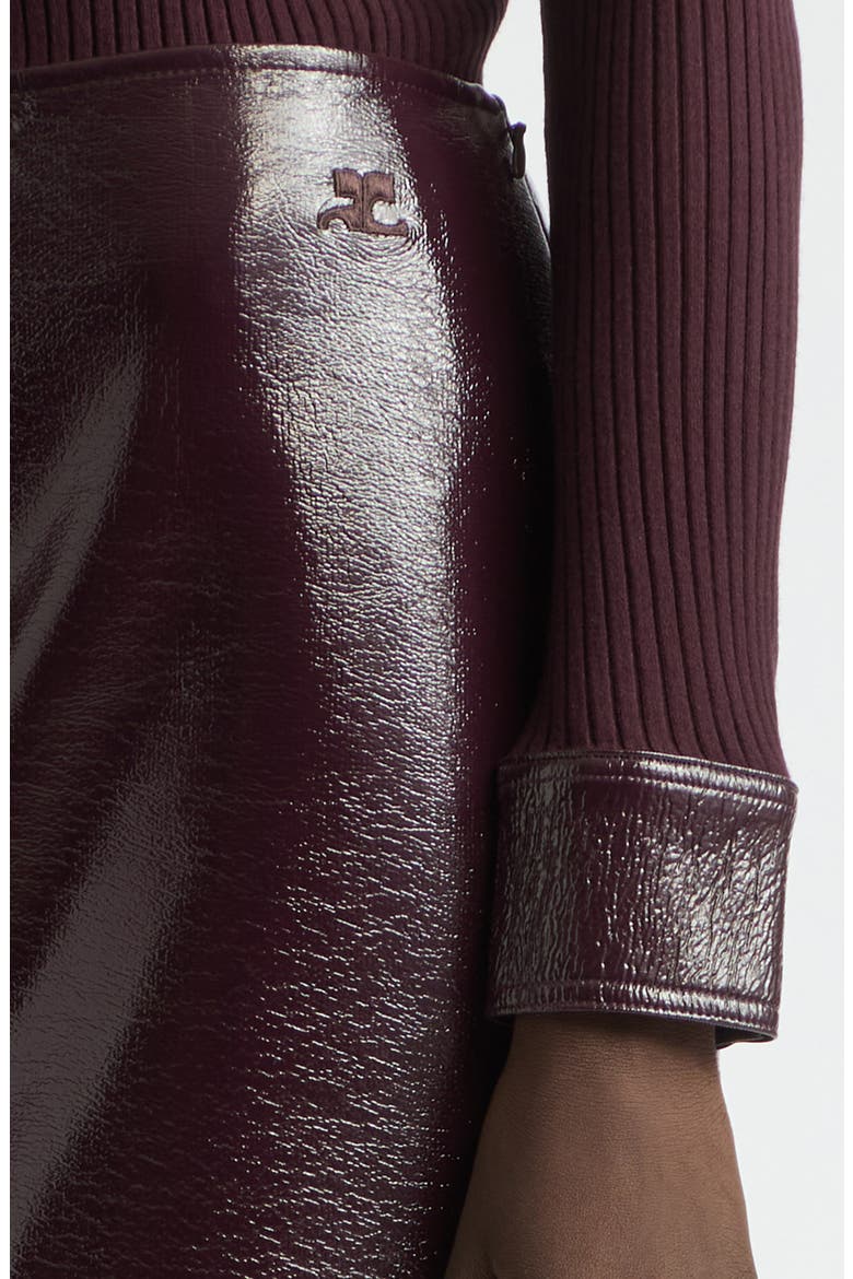 Vinyl Skirt, Alternate, color, BURNT RED