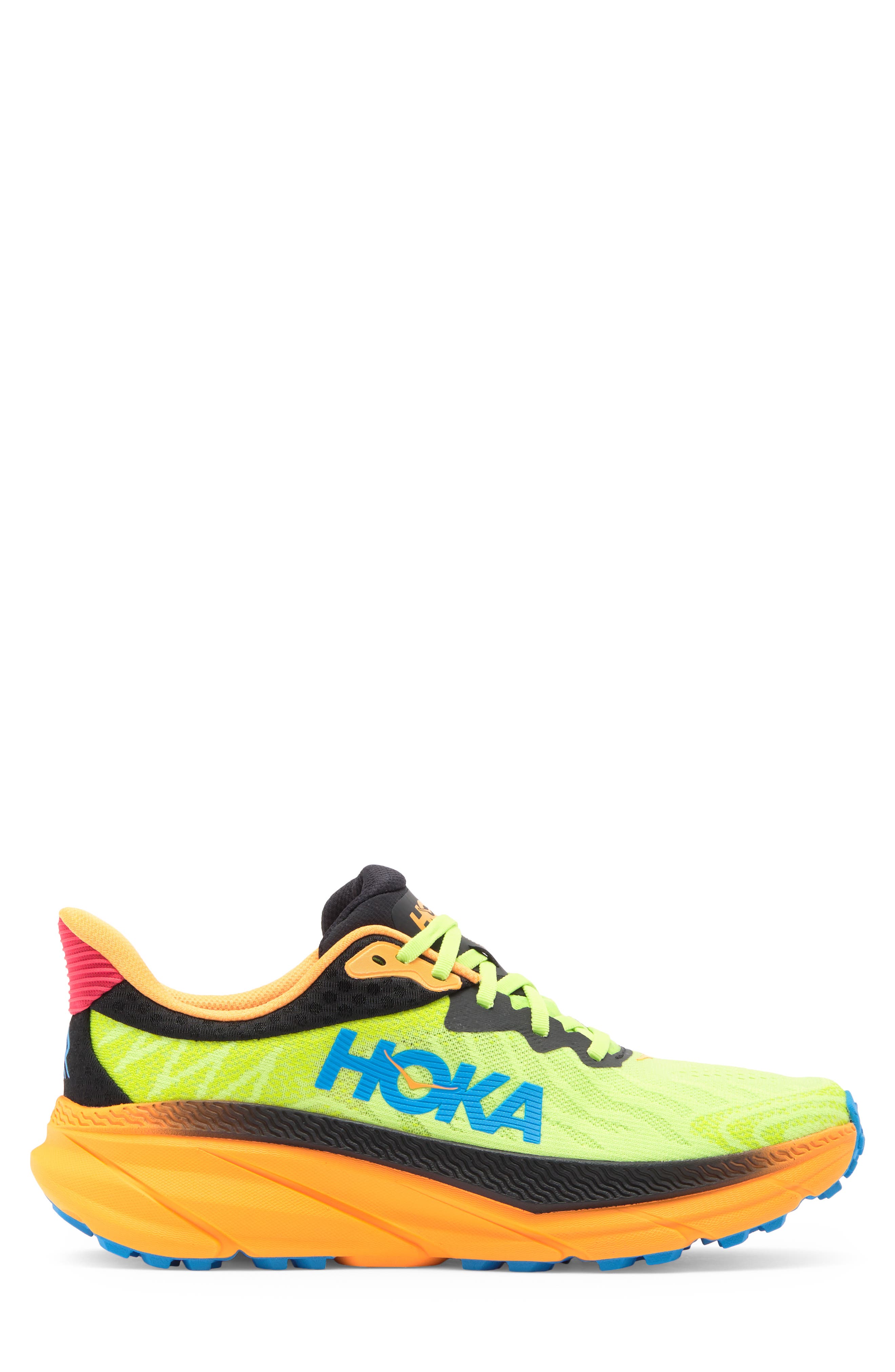HOKA Challenger 7 Running Shoe, Alternate, color, Black / Lettuce