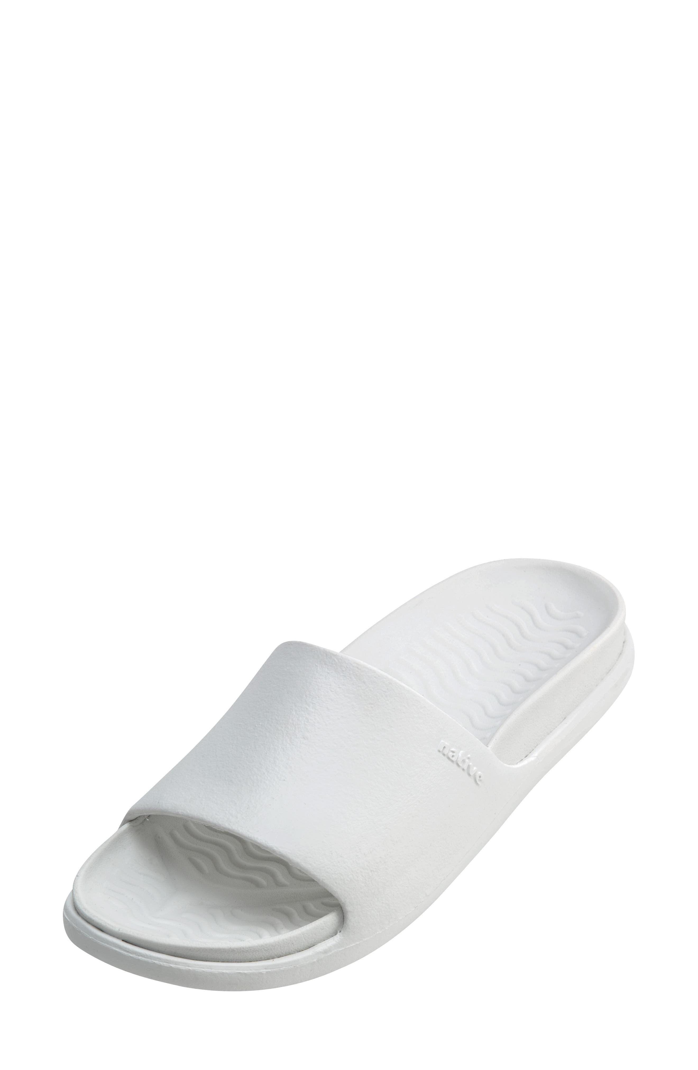 Spencer LX Wanderfoam Slide Sandal, Main, color, SHELL WHITE/ SHELL WHITE