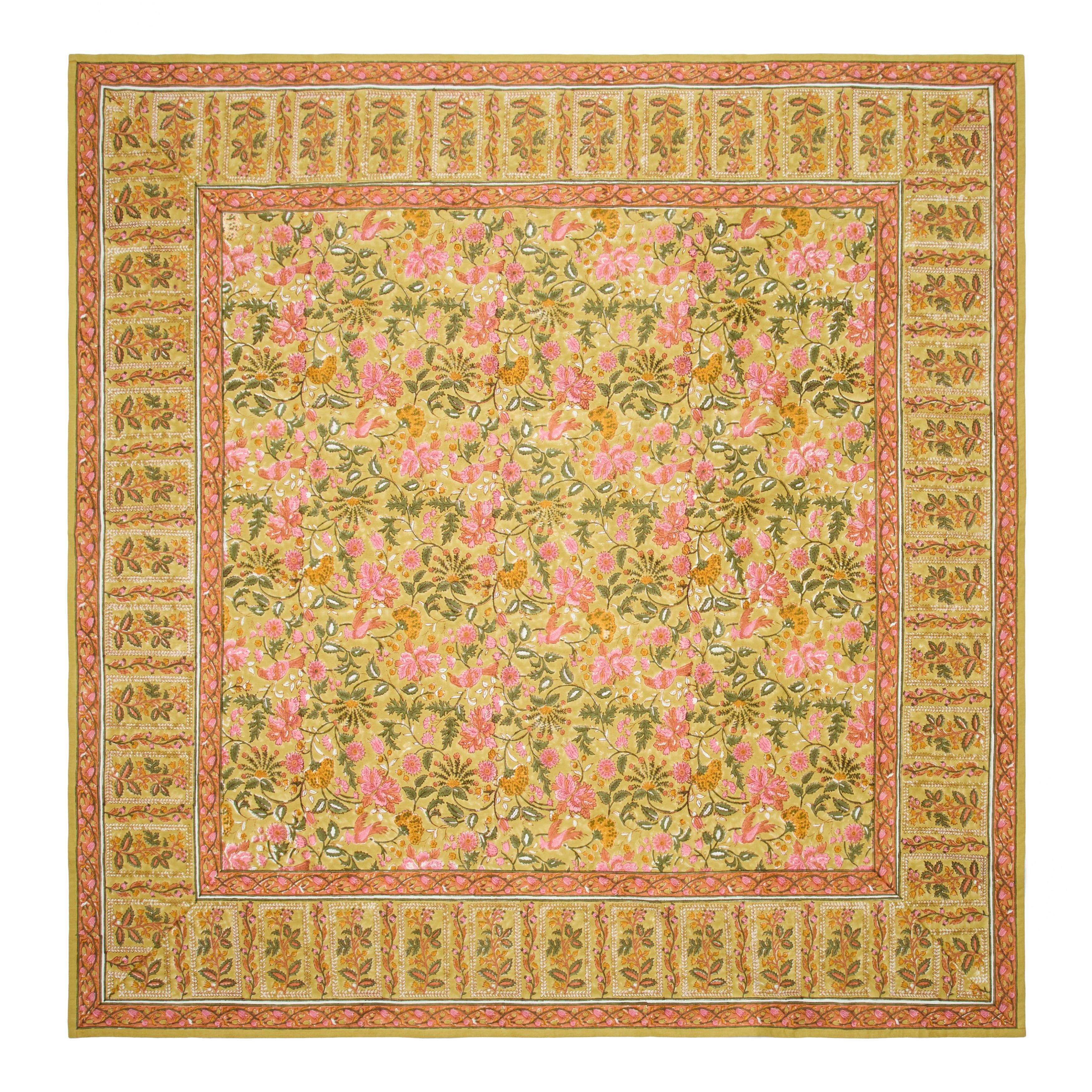 Pink, Mustard 59" x 59"