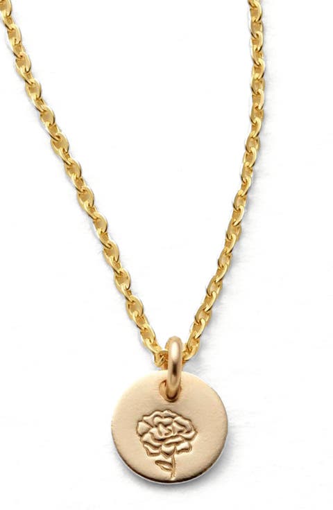 January Birth Flower Necklace