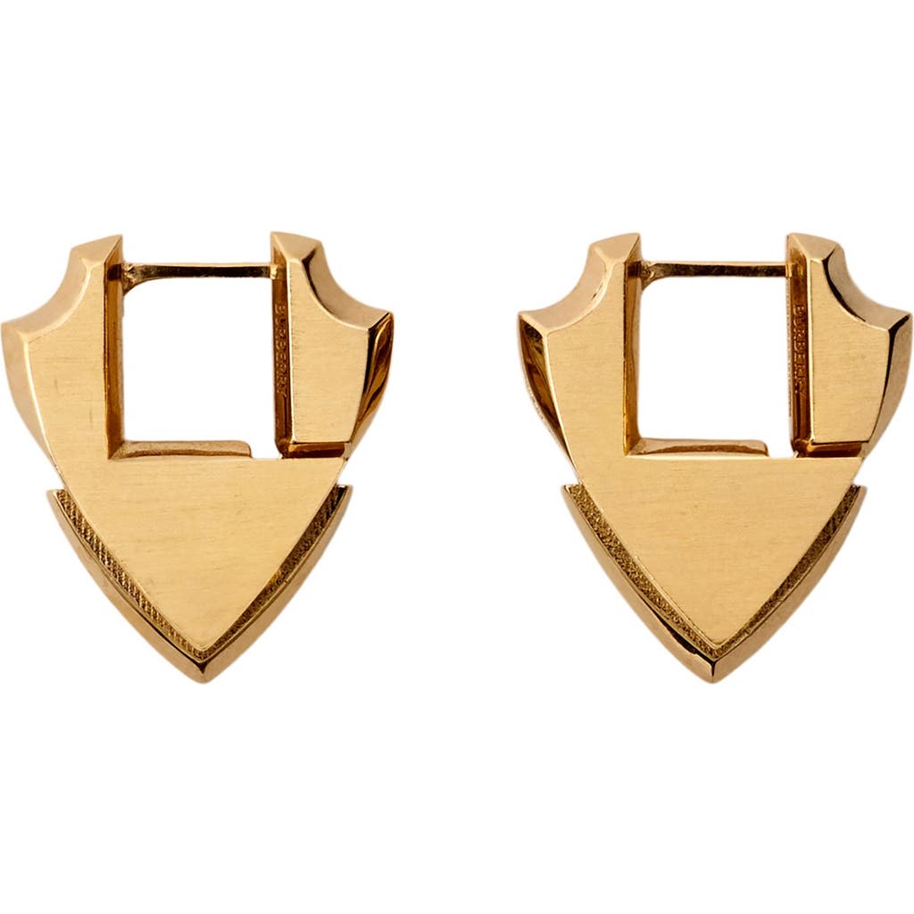 Burberry Shield Pattern Earrings In Gold