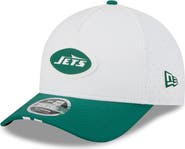 New Era Men's New Era White/Green New York Jets 2025 NFL Training Camp A-Frame 9FORTY Adjustable Hat