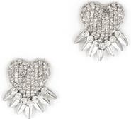 Deepa Gurnani Danira Crystal Heart Earrings