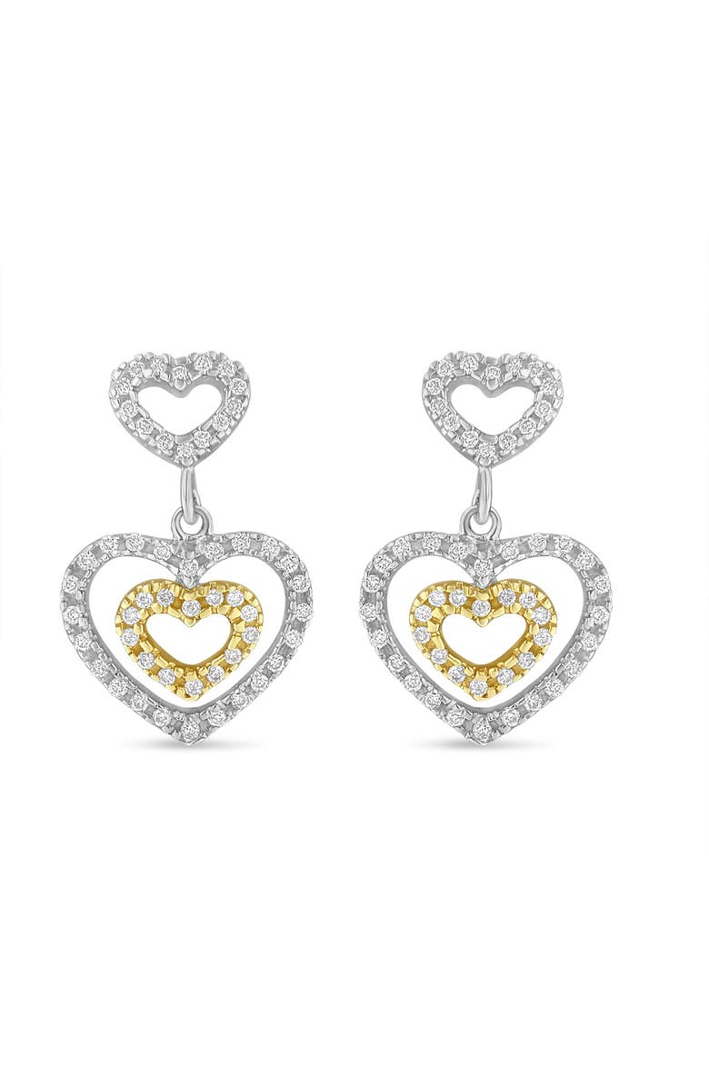 Haus of Brilliance 14K Two Toned 1/2 Ct Round Diamond Earrings, Main, color, Yellow