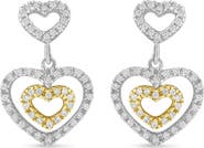Haus of Brilliance 14K Two Toned 1/2 Ct Round Diamond Earrings