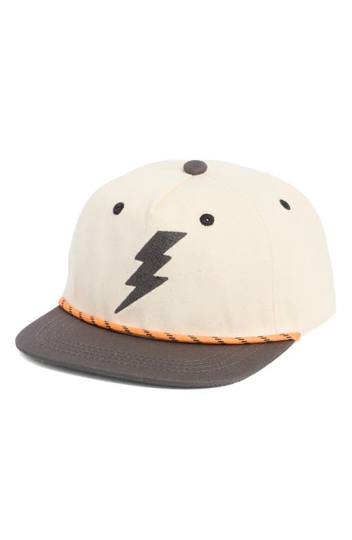 Tiny Whales Bolt Snapback Cotton Baseball Hat In Neutral