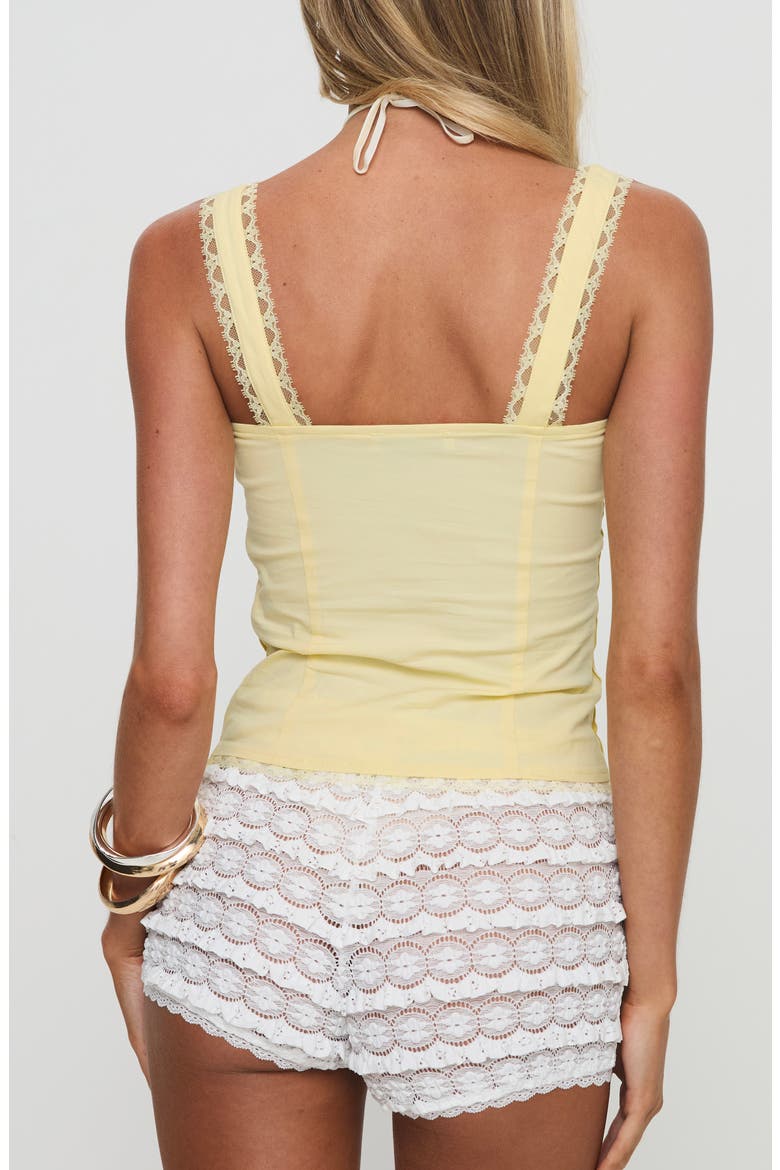 Stellah Lace Bustier Tank, Alternate, color, YELLOW