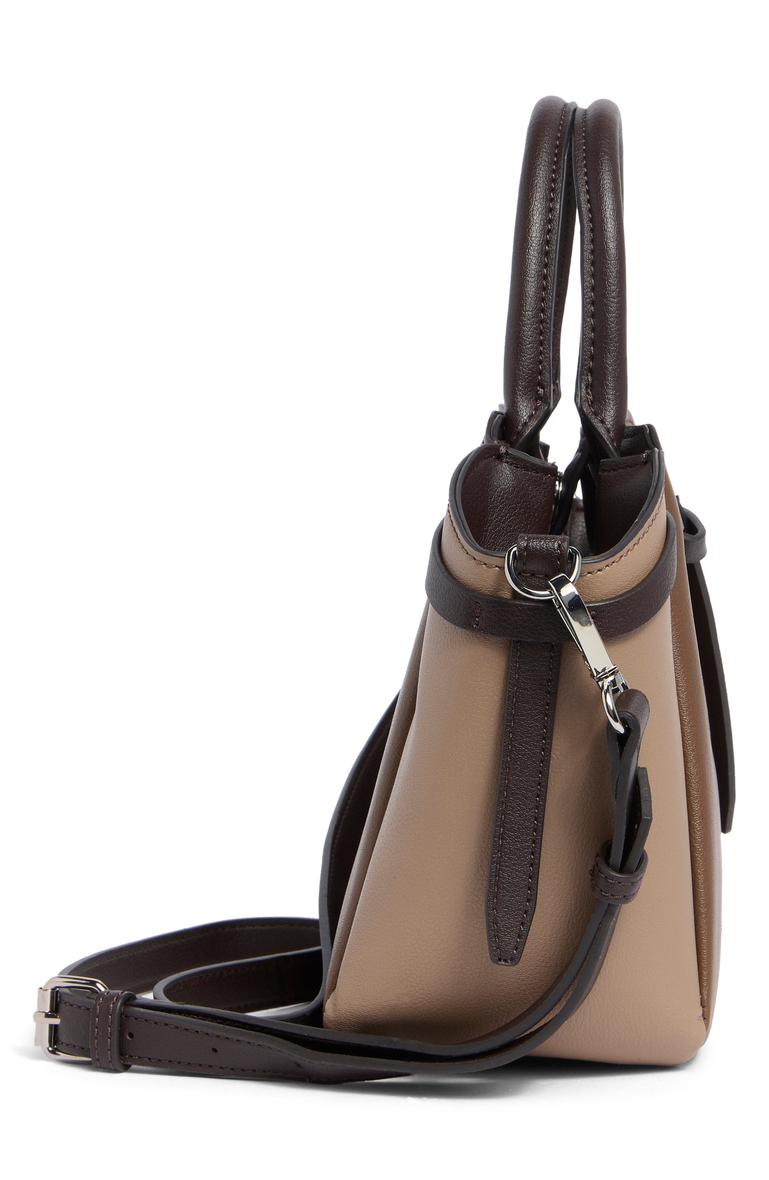 Nerina Faux Leather Satchel, Alternate, color, ESPRESSO MULTI