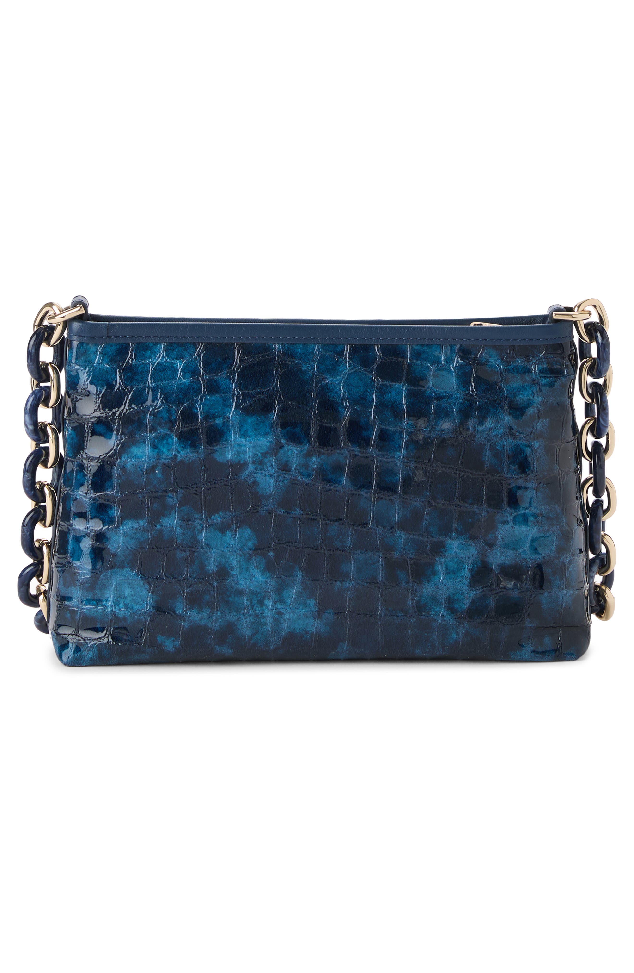 Brahmin Mod Lorelei Croc Embossed Leather Shoulder Bag, Alternate, color, Ultramarine