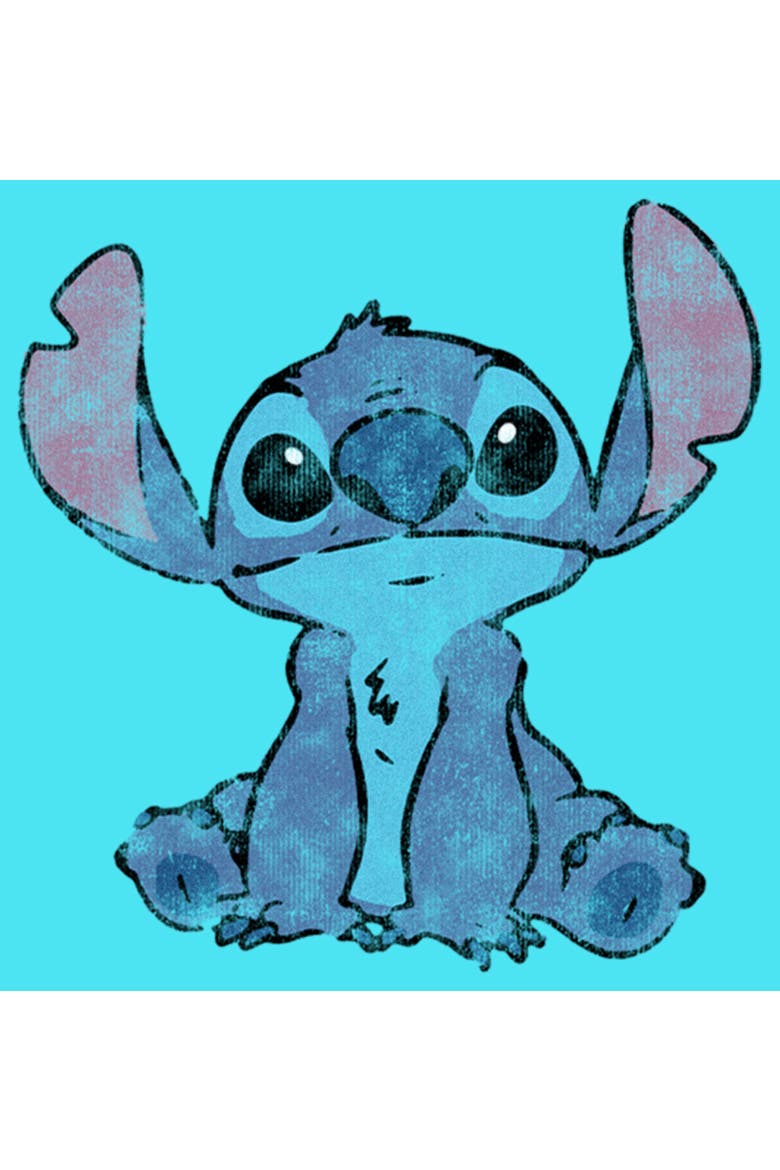 Girl's Lilo & Stitch Watercolor Stitch  Graphic T-Shirt, Alternate, color, Blue