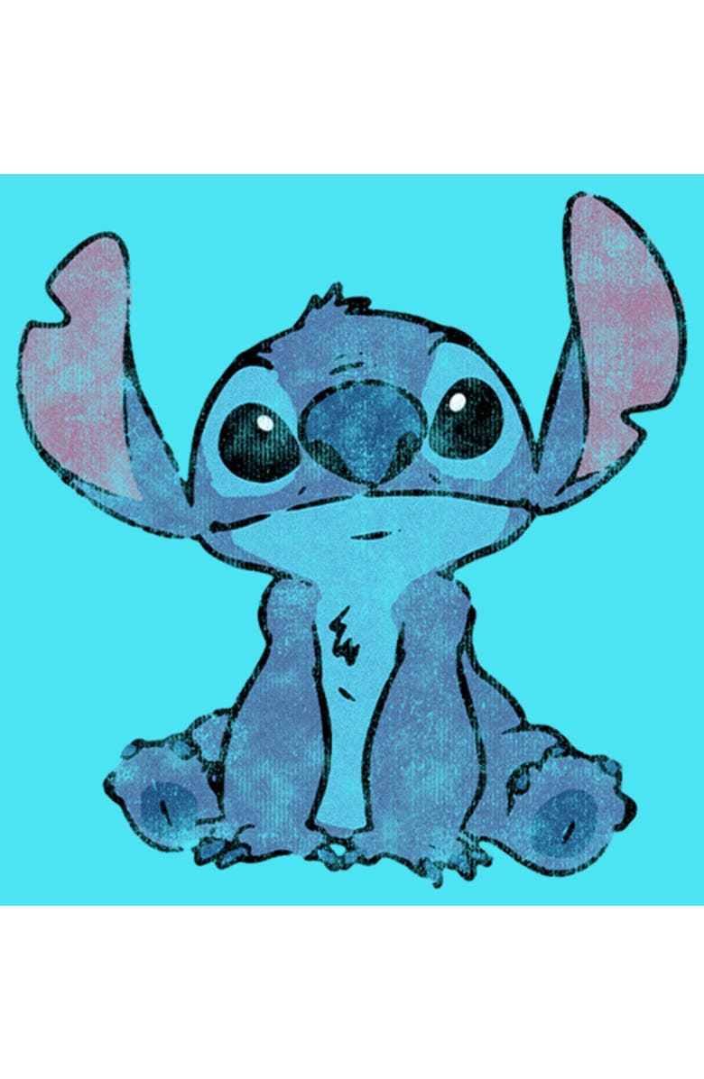 Lilo & Stitch Girl's Lilo & Stitch Watercolor Stitch Graphic T-Shirt, Alternate, color, Blue