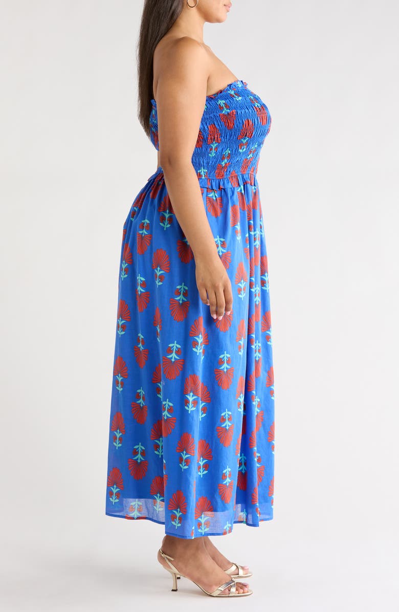 SUGARLIPS Lucinda Floral Print Sleeveless Maxi Dress, Alternate, color, Blue-Red