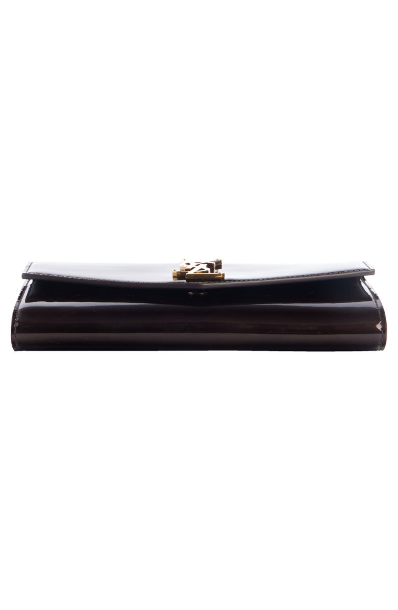 Saint Laurent Cassandre Uptown Patent Leather Envelope Wallet on a Chain, Alternate, color, 