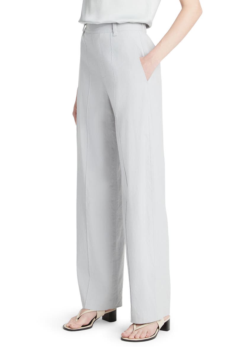 Linen Blend Trousers, Alternate, color, LUNAR DUST