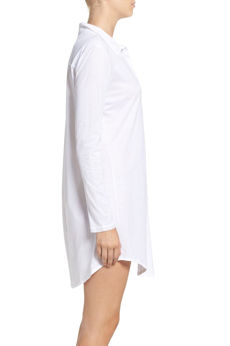 'Deluxe Boyfriend' Jersey Sleep Shirt, Alternate, color, WHITE