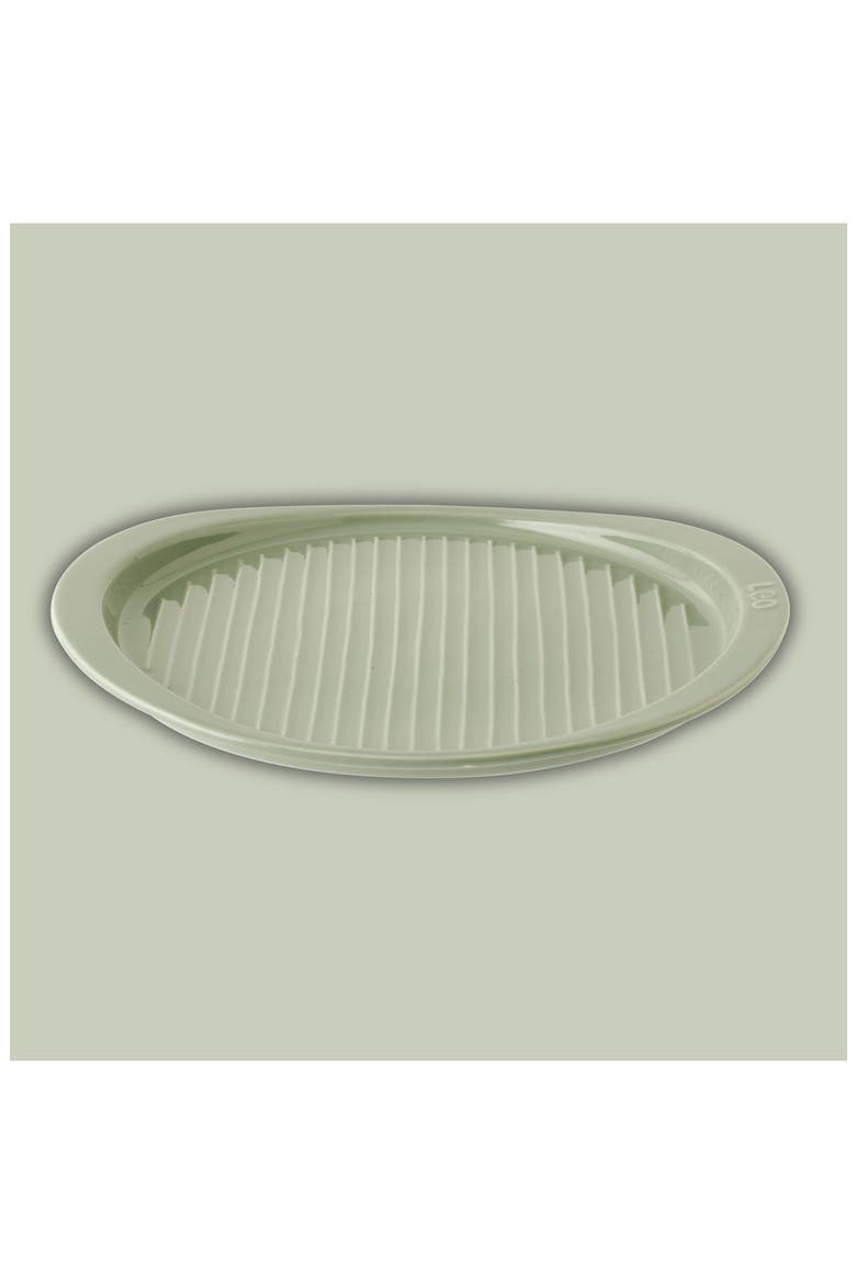 Leo Balance Ribbed Ceramic Pizza Tray, Alternate, color, SAGE