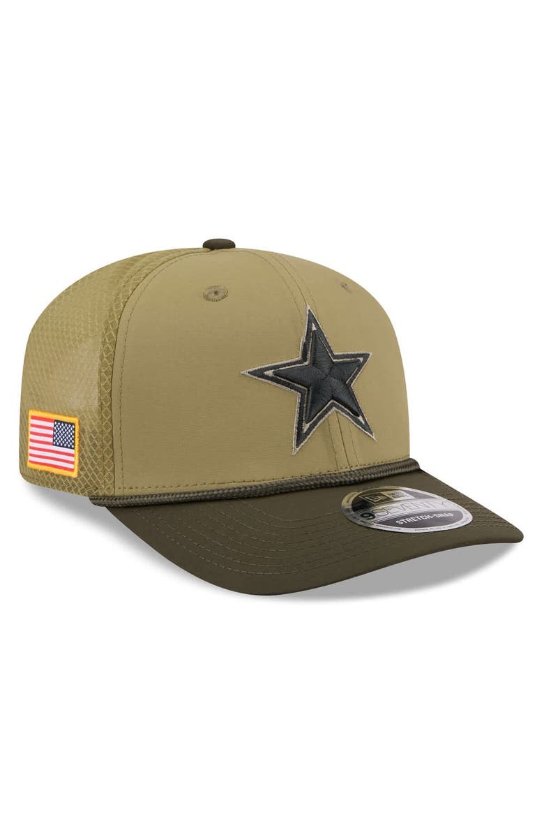 New Era Men's New Era  Green Dallas Cowboys 2025 Salute to Service 9SEVENTY Adjustable Hat, Main, color, Green
