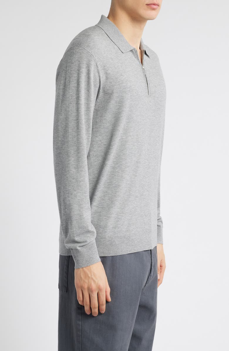 Theory Long Sleeve Quarter Zip Polo Sweater, Alternate, color, 
