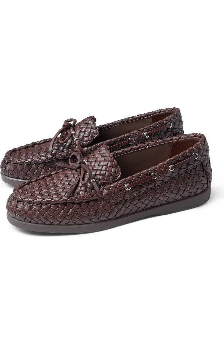Loeffler Randall Minnie Leather Moccasin, Alternate, color, Espresso