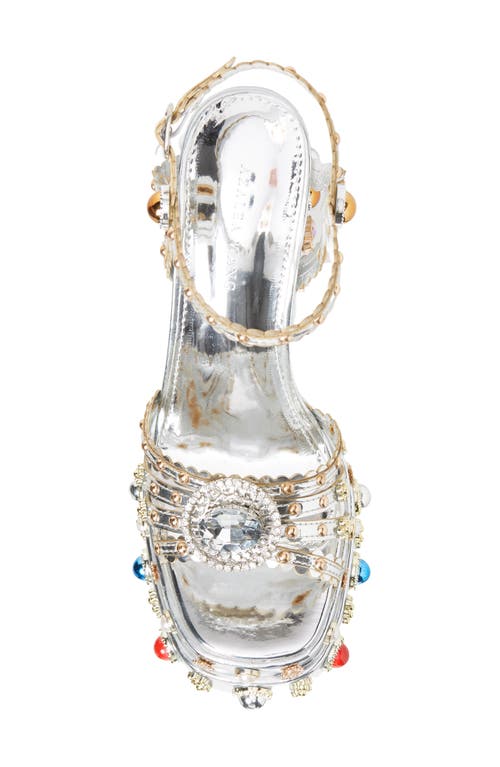 Azalea Wang Lola Ankle Strap Platform Sandal In Multi