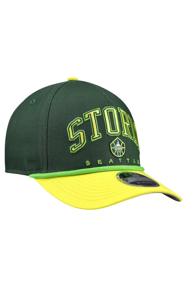 New Era Men's New Era Green Seattle Storm Bold Arch COOLERA 9FORTY A-Frame M-Crown Adjustable Hat, Alternate, color, Green