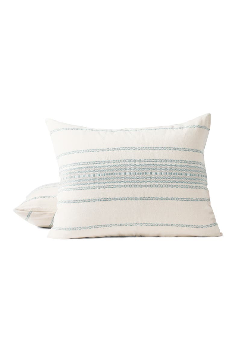 Rippled Stripe Organic Cotton Pillow Sham, Main, color, UNDYED W/ SURF