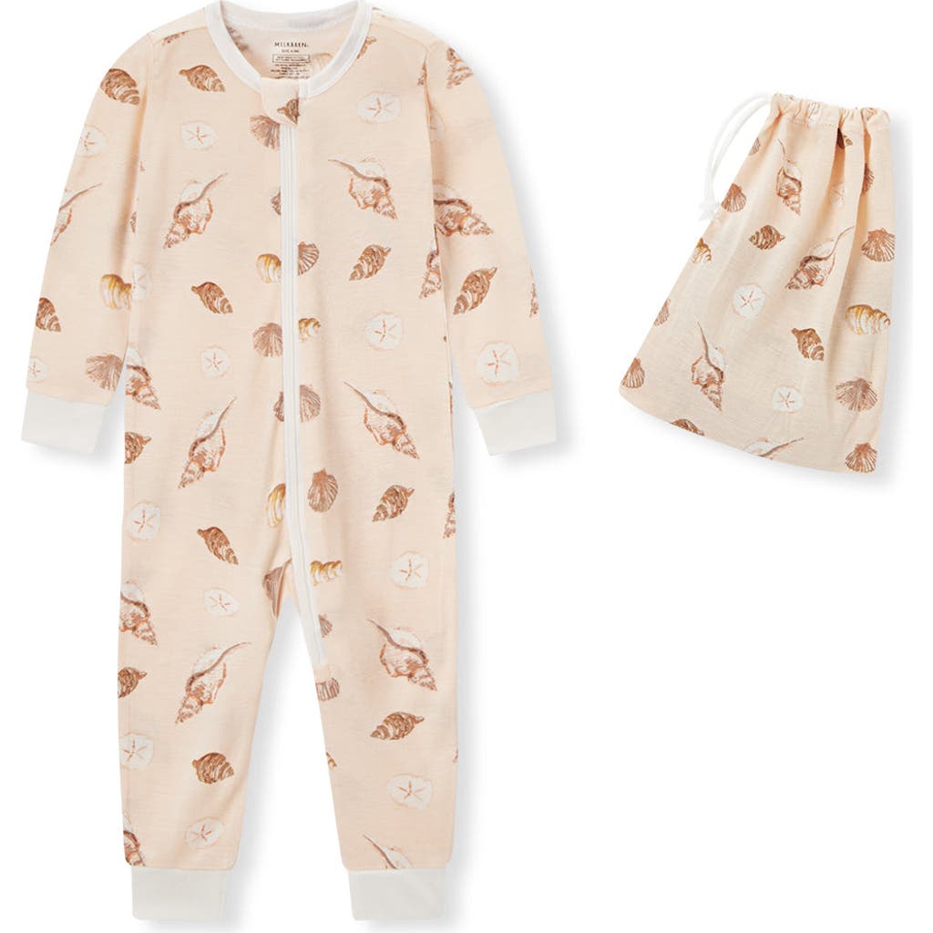 Milkbarn Zipper Pajama In White