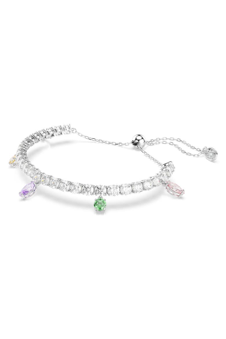 x Ariana Grande Multicolor Crystal Charm Bracelet, Alternate, color, SILVER/ WHITE