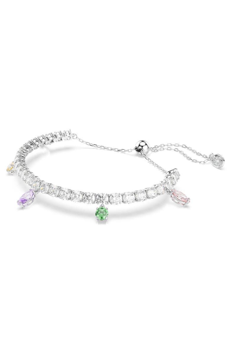 Swarovski x Ariana Grande Multicolor Crystal Charm Bracelet, Alternate, color, Silver/ White