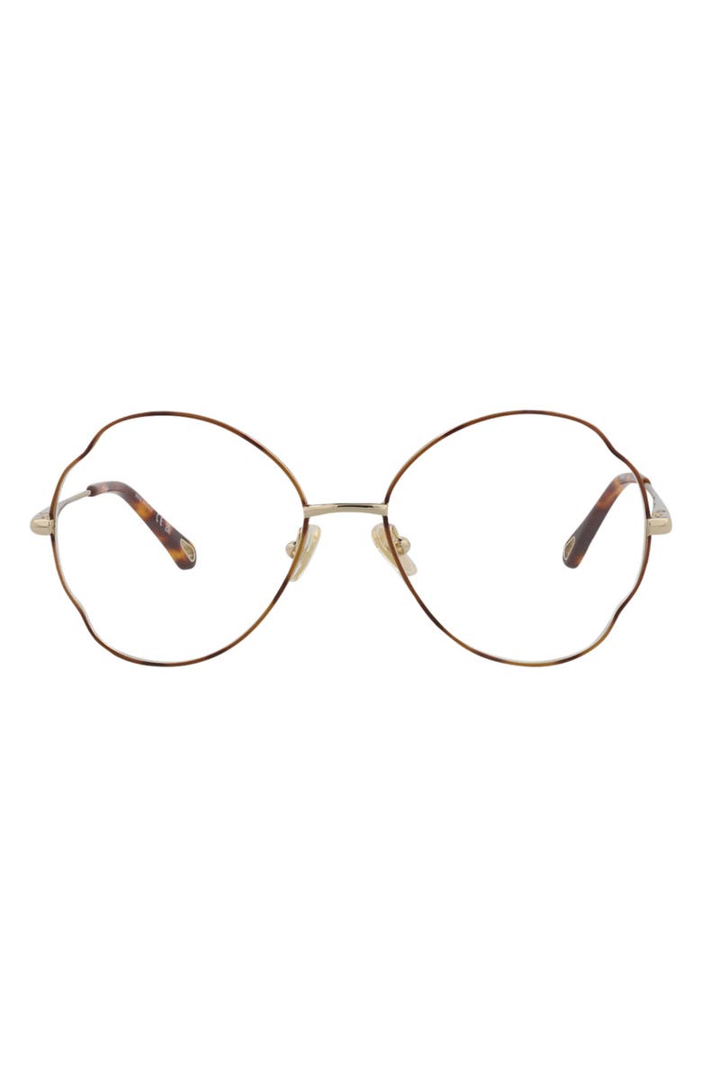 Chloé Core 53mm Round Optical Glasses, Main, color, 