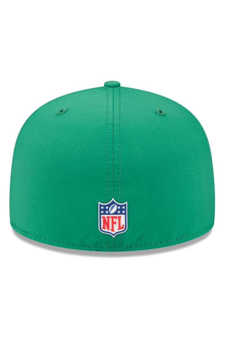 New Era Men's New Era Kelly Green Philadelphia Eagles 2025 Sideline Throwback 59FIFTY Fitted Hat, Alternate, color, Kelly Green
