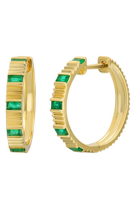 El Mar Emerald Hoop Earrings (Nordstrom Exclusive)