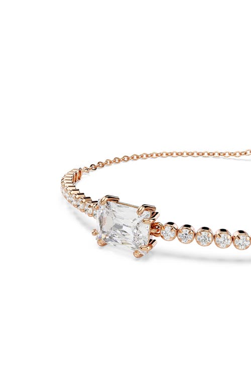 Swarovski Swaroski Matrix Gold-tone Plated Tennis Bracelet In Gold