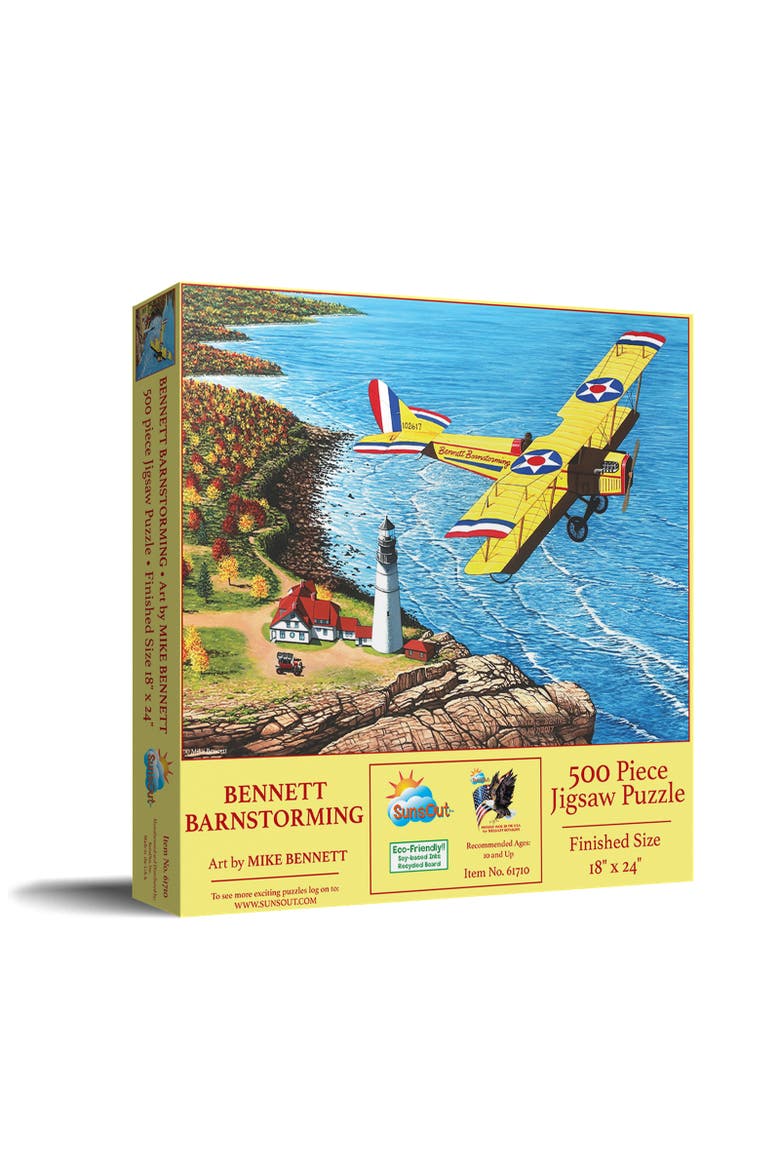 Bennett's Barnstorming 500 piece Jigsaw Puzzle for Adults, Main, color, Multicolor