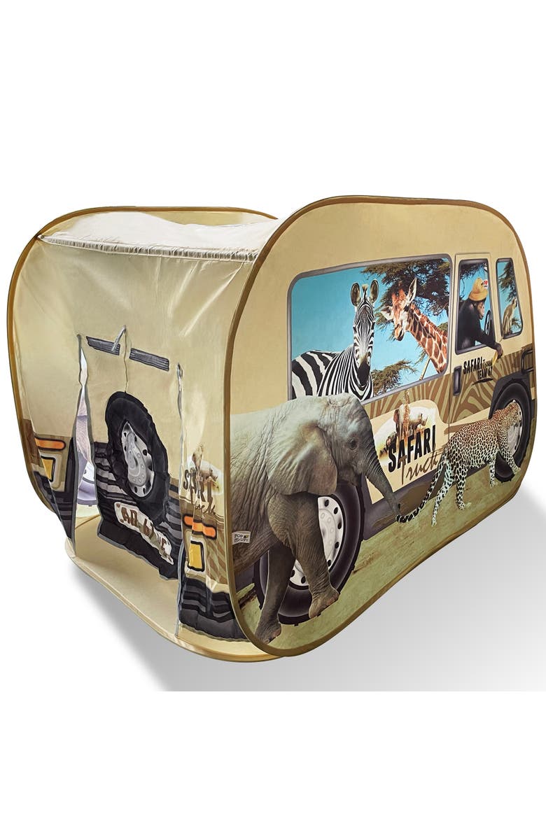 Pop It Up Safari Truck Tent Pop up Playhouse, Wildlife Animal, 3+, Alternate, color, Multicolored