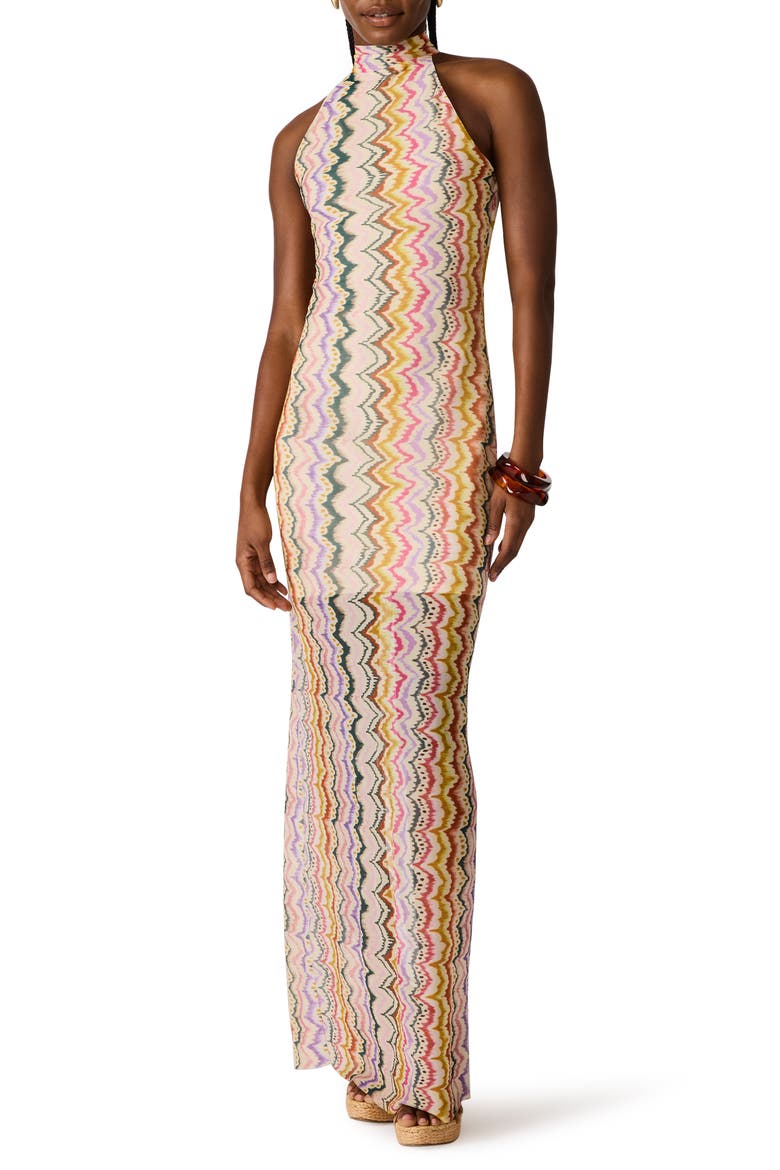Layra Print Sleeveless Maxi Dress, Main, color, RAINBOW VISION