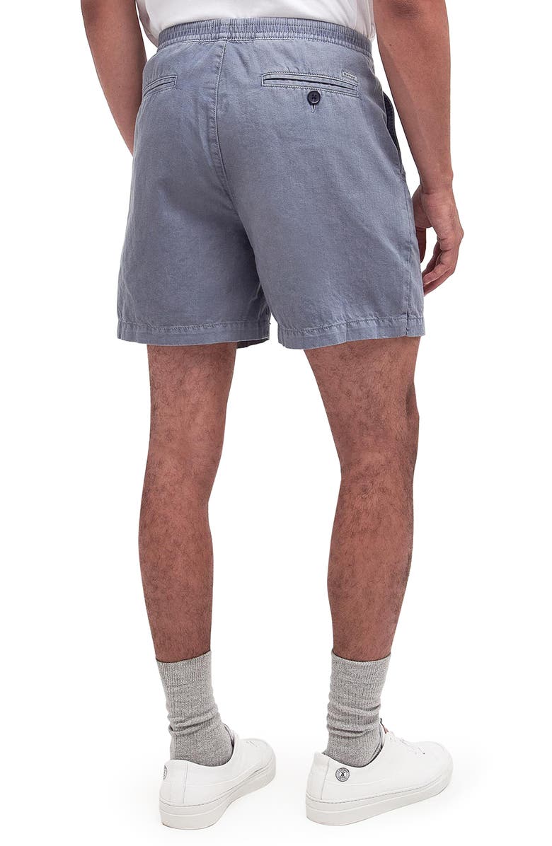 Barbour Melonby Cotton & Linen Shorts, Alternate, color, Dark Chambray