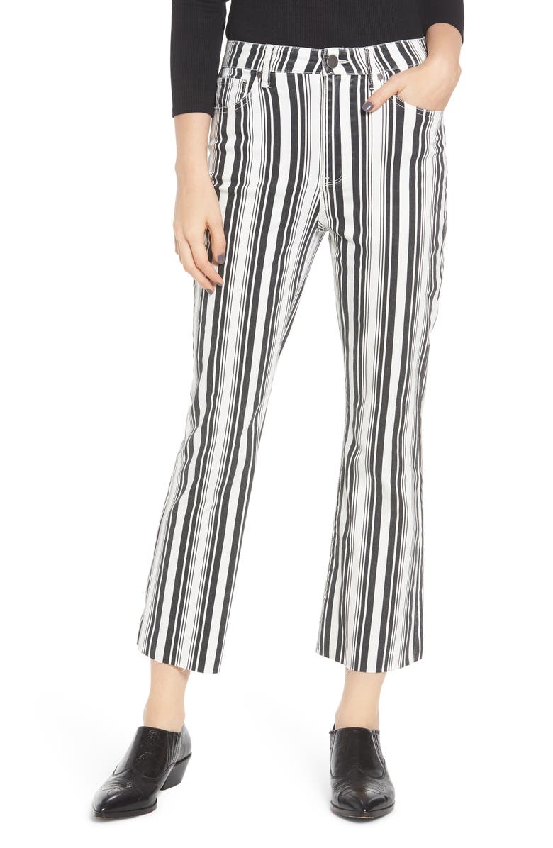 Tinsel Stripe Crop Flare Jeans, Main, color,