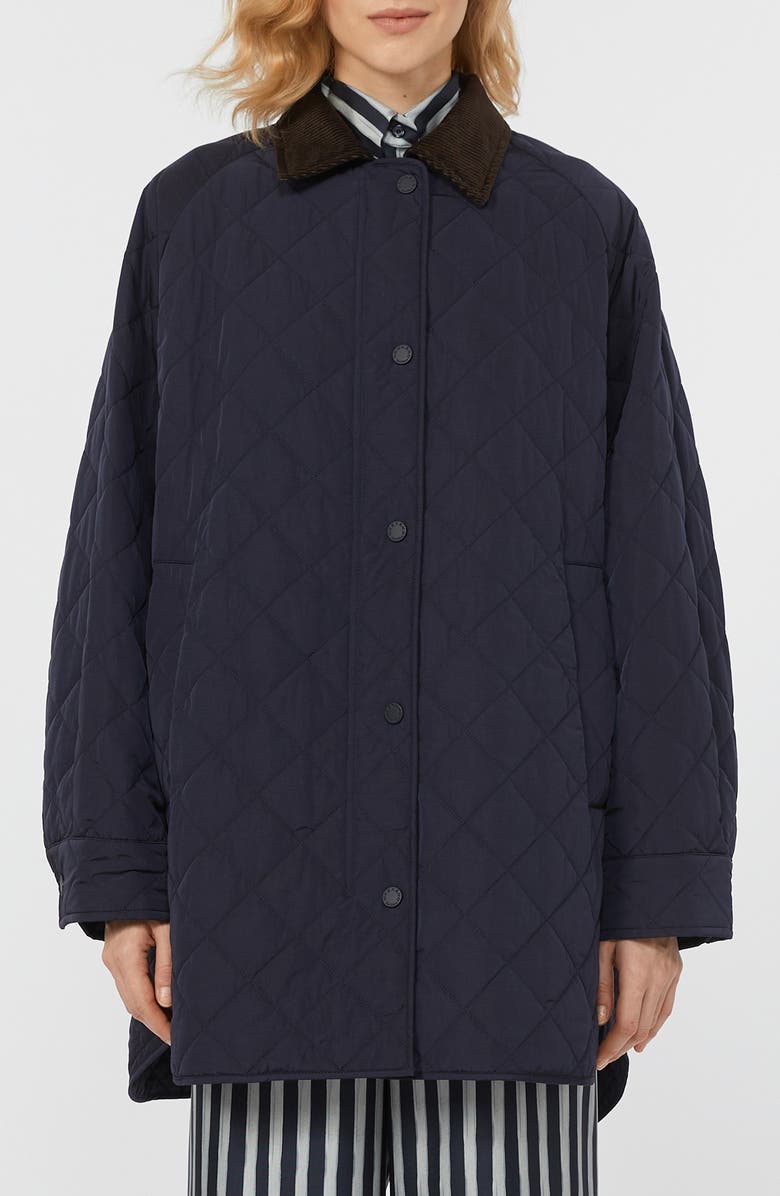 Weekend Max Mara Pepato Quilted Jacket, Main, color, Navy