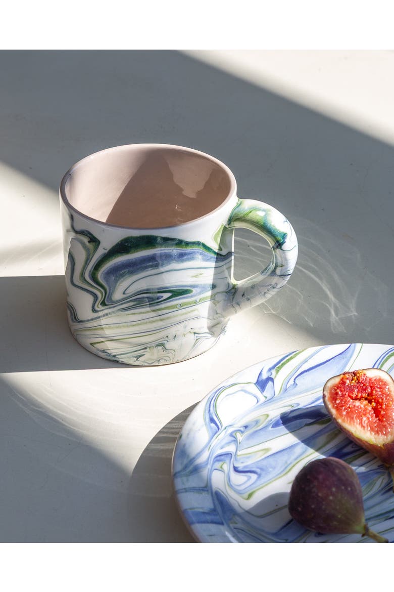 Marbled Mug, Alternate, color, Ocean