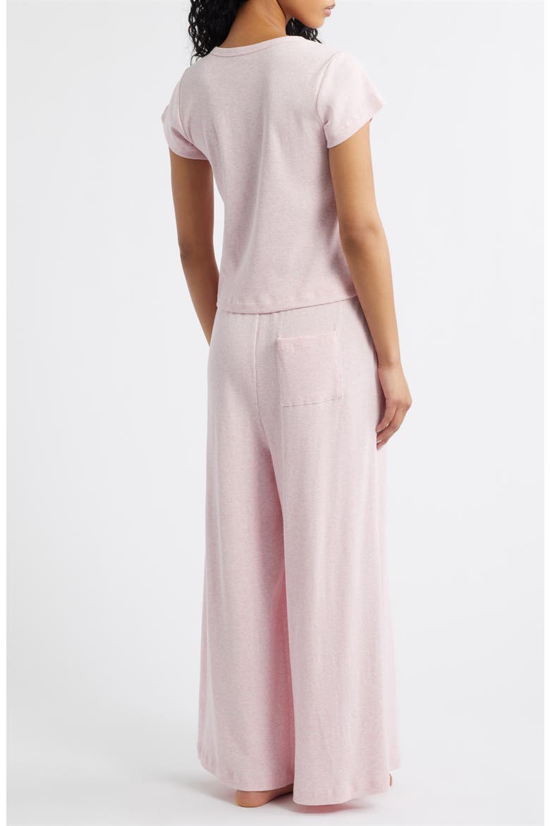 Rib Cotton Pajamas, Alternate, color, FAIRY TALE PINK