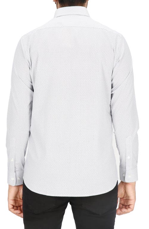Scotch & Soda Dot Print Modern Fit Dress Shirt In White