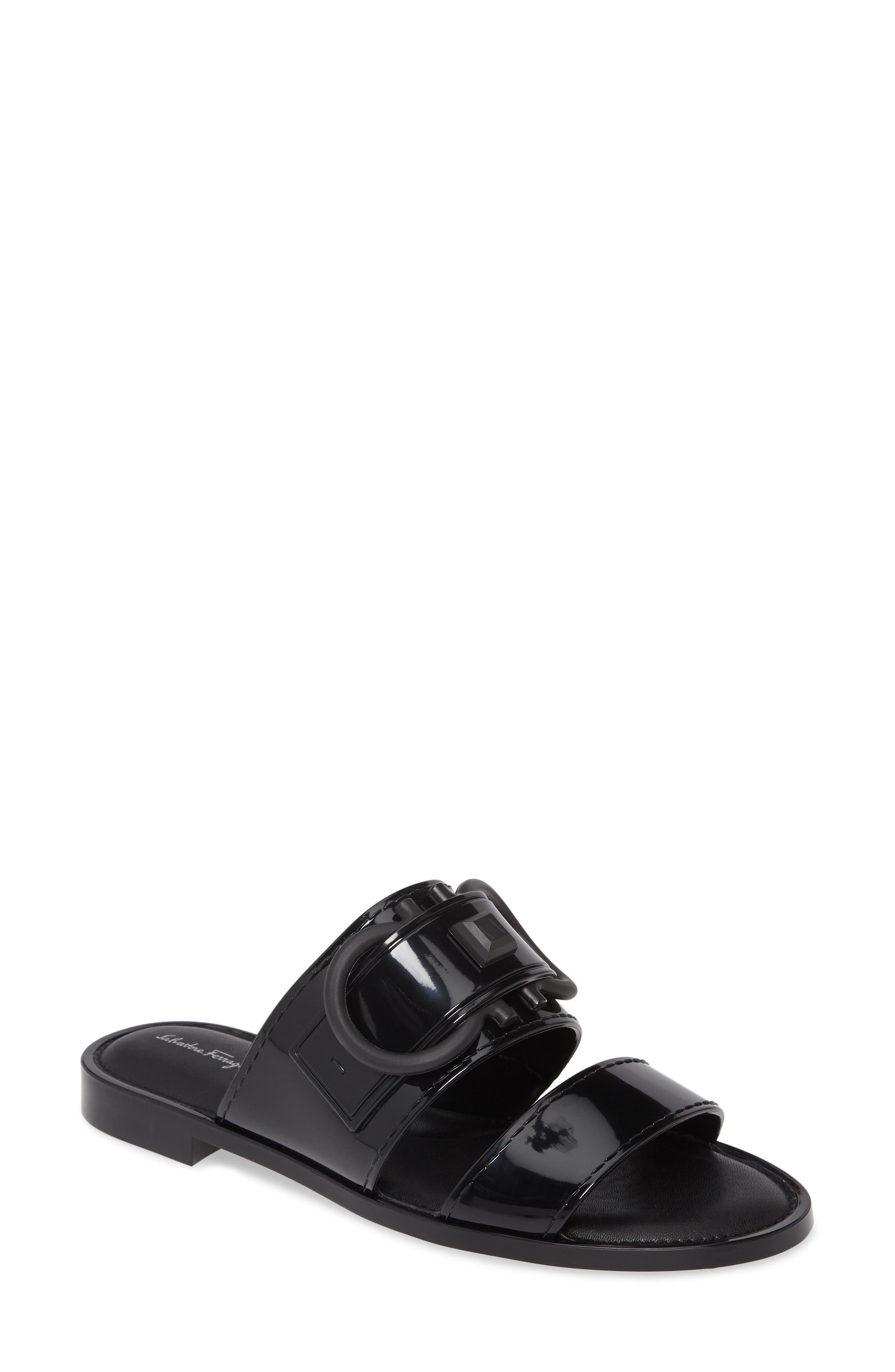 FERRAGAMO Salvatore Ferragamo Taryn Logo Slide Sandal, Main, color, 