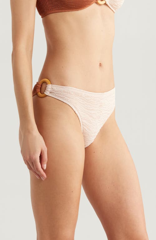 Cleonie Ripple O-ring Bikini Bottoms In Espresso Shell