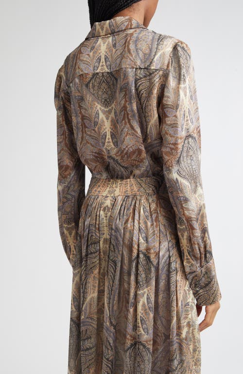 Zimmermann Hypnotic Silk Button-up Shirt In Multi