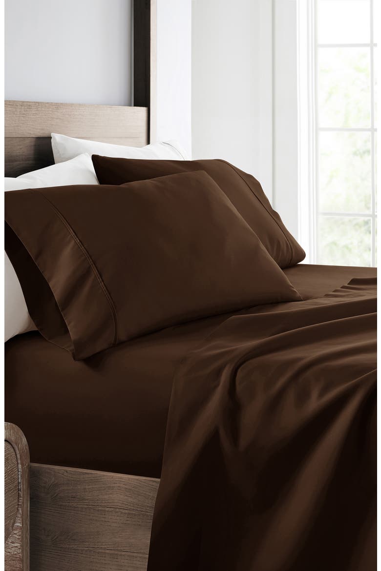 Premium Ultra Soft 4-Piece Bed Sheets Set, Alternate, color, CHOCOLATE
