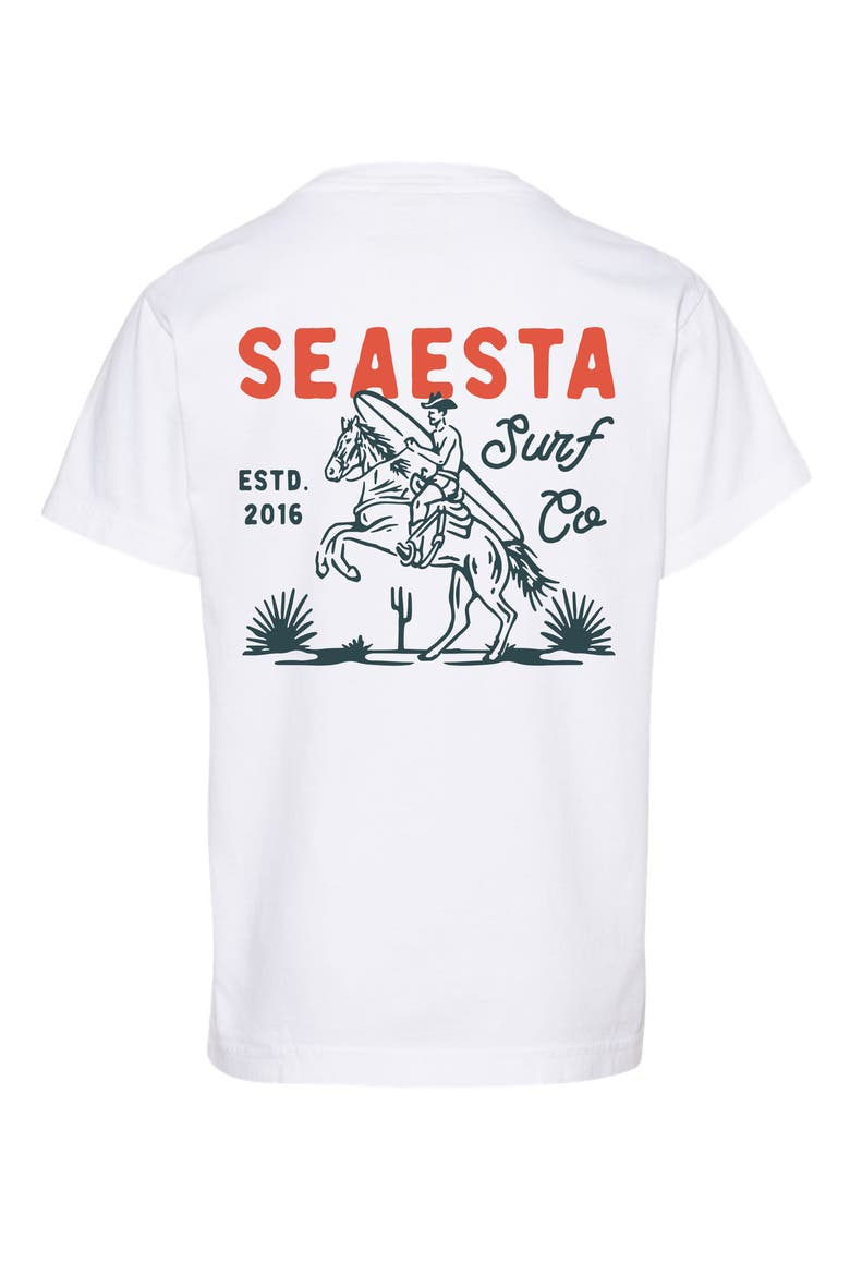 Kids' Surf Cowboy Organic Cotton Graphic T-Shirt, Alternate, color, COCONUT