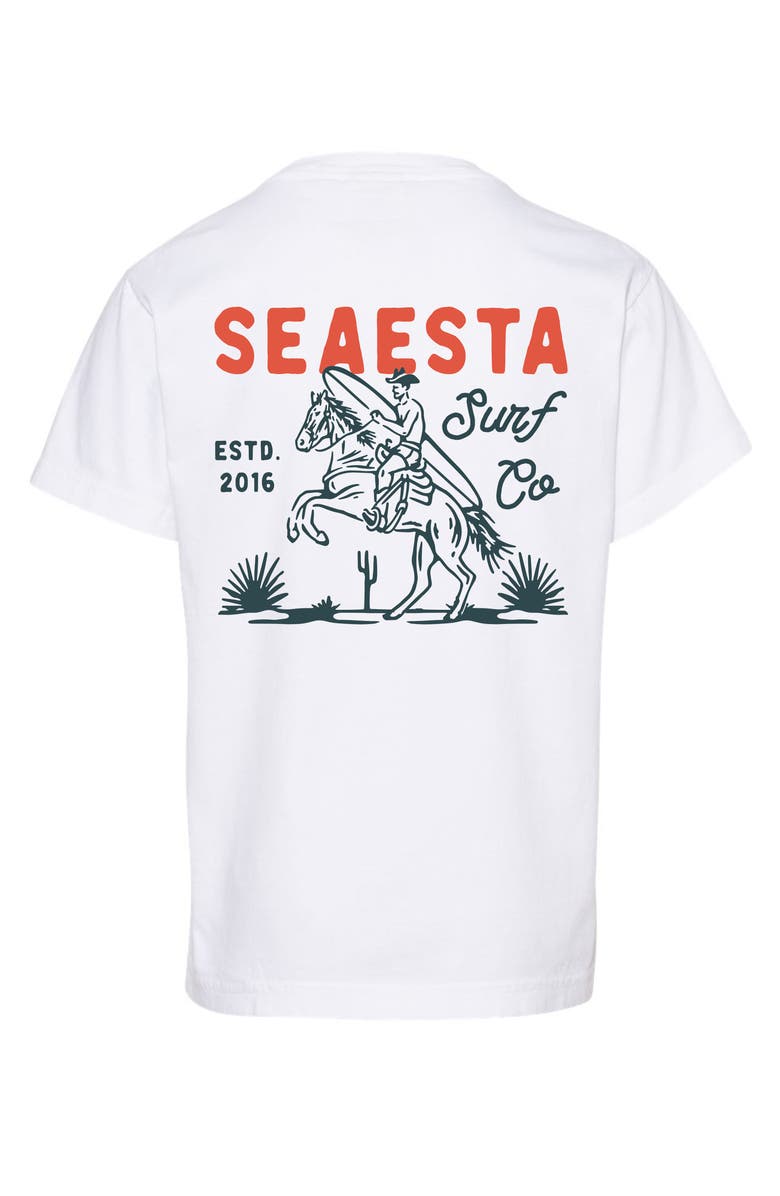 SEAESTA SURF Kids' Surf Cowboy Organic Cotton Graphic T-Shirt, Alternate, color, Coconut